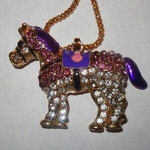 Crystal Horse Necklace